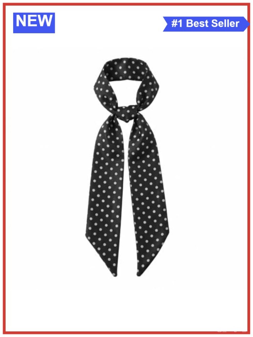 Polka Dot Scarf 53.54in Polyester Skinny Neck Wrap